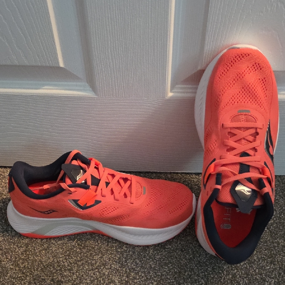 Saucony Coral and Navy Athletic Shoes